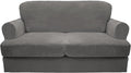 CUCRAF T Cushion Sofa Cover 3 Piece Loveseat Slipcovers, Soft Thick Velvet by CUCRAF