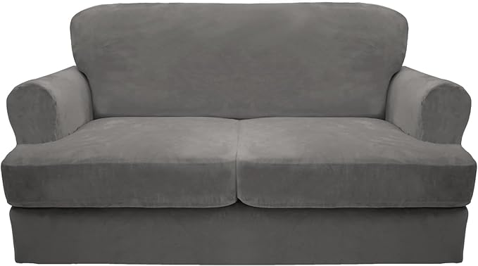 CUCRAF Cushion Sofa Cover 3 Piece Slipcovers, Soft Thick Velvet Couch Cover by CUCRAF