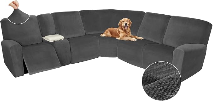 Arfntevss Sectional Recliner Couch Covers Velvet Washable Corner Sectional Sofa by Arfntevss