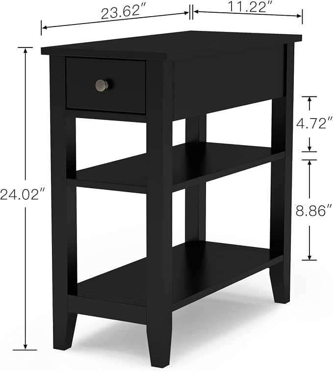 ChooChoo Side Table Living Room, Narrow End Table - Image 2