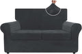 ZNSAYOTX Luxury Velvet Sofa Cover 3 Piece Stretch Loveseat Covers by ZNSAYOTX