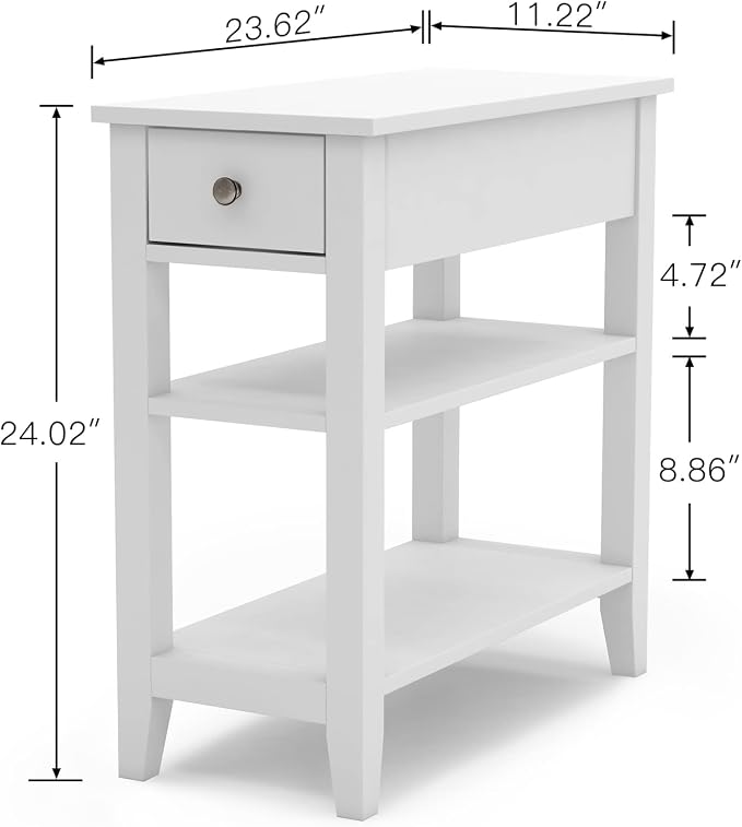 ChooChoo Side Table Living Room, Narrow End Table - Image 2