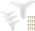 AODIOU Furniture Legs White Replacement Feet: Sofa Legs 4 Inch European Style by AODIOU