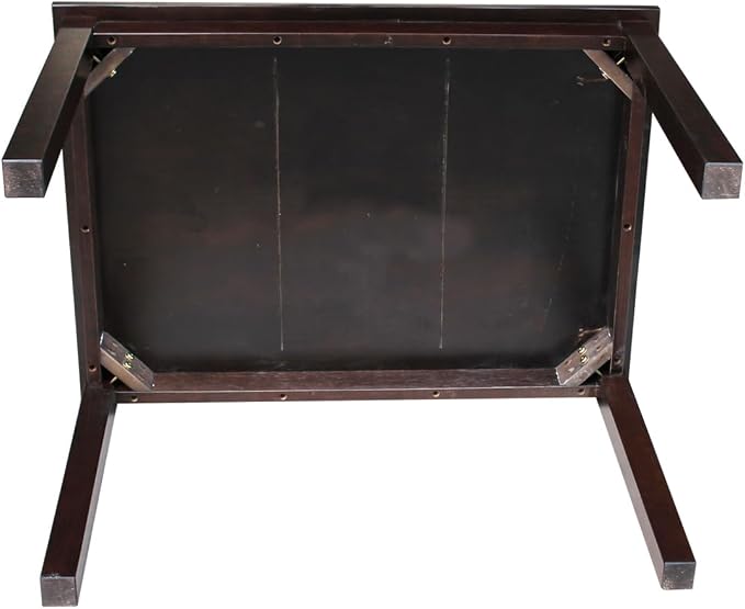HomeStock Asian Aesthetics Table, Java Finish, Solid Hardwood, Ready to Assemble - Image 8