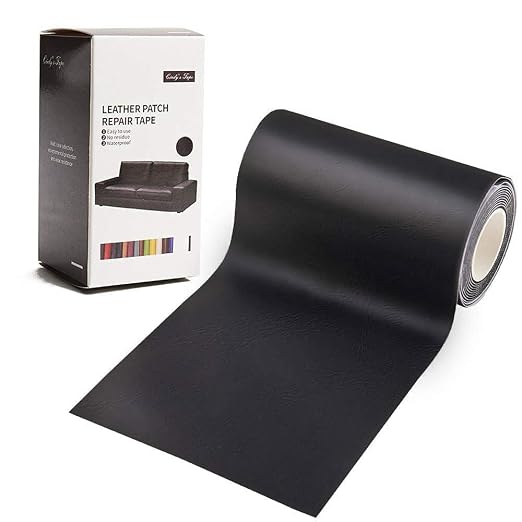 Leather Repair Patch Tape Kit Black 4 x 60 inch Self Adhesive Leather Repair by Cindy%27s+Tape