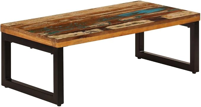 Solid Reclaimed Wood Coffee Table 39.4x19.7x13.8 Inches - Image 9