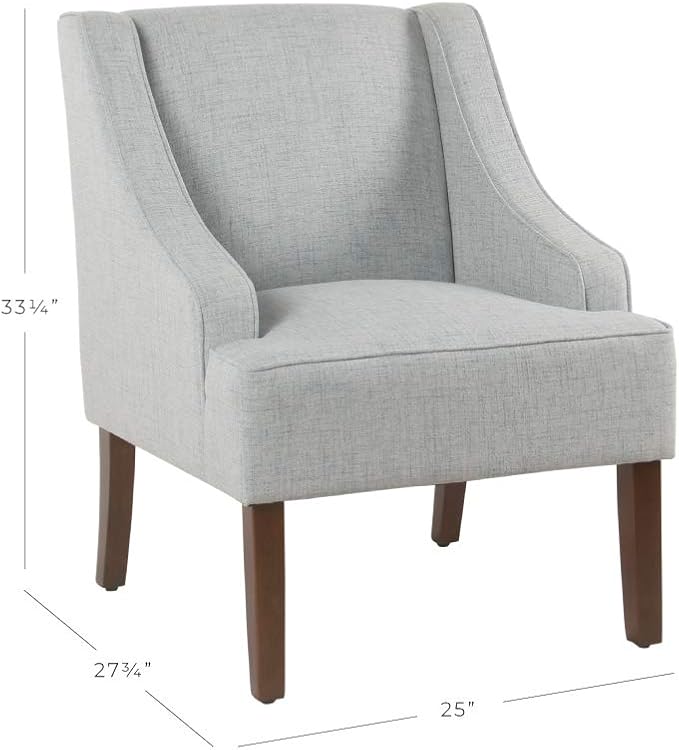 HomePop Swoop Arm Living-Room-Chairs, Soft Dove Gray - Image 3