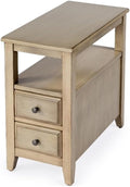 Beaumont Lane Transitional Wood Side Table, Poplar Wood by Unknown
