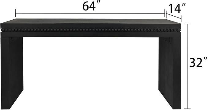 64" Console Table for Living Room, Long Sofa Table Behind Couch - Image 2