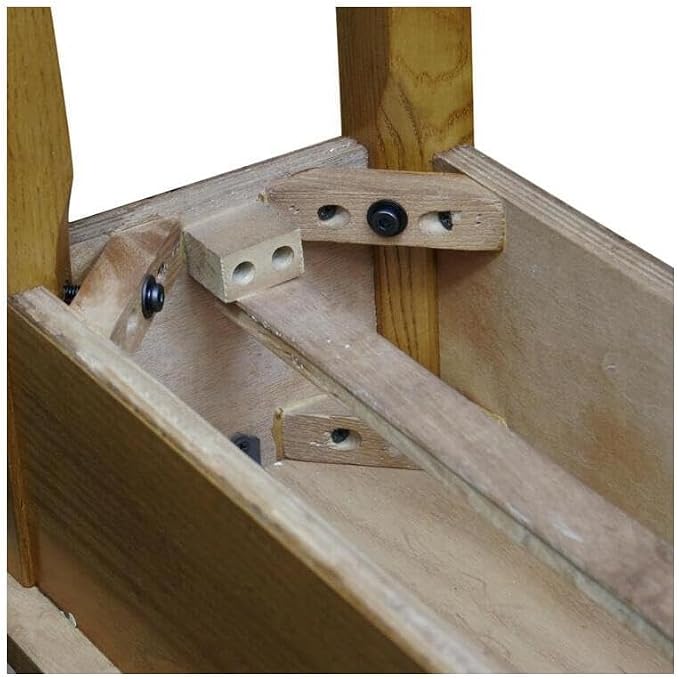 Maykoosh Country Cottage One Drawer Bin Pull Side Table, Solid Wood Construction - Image 4