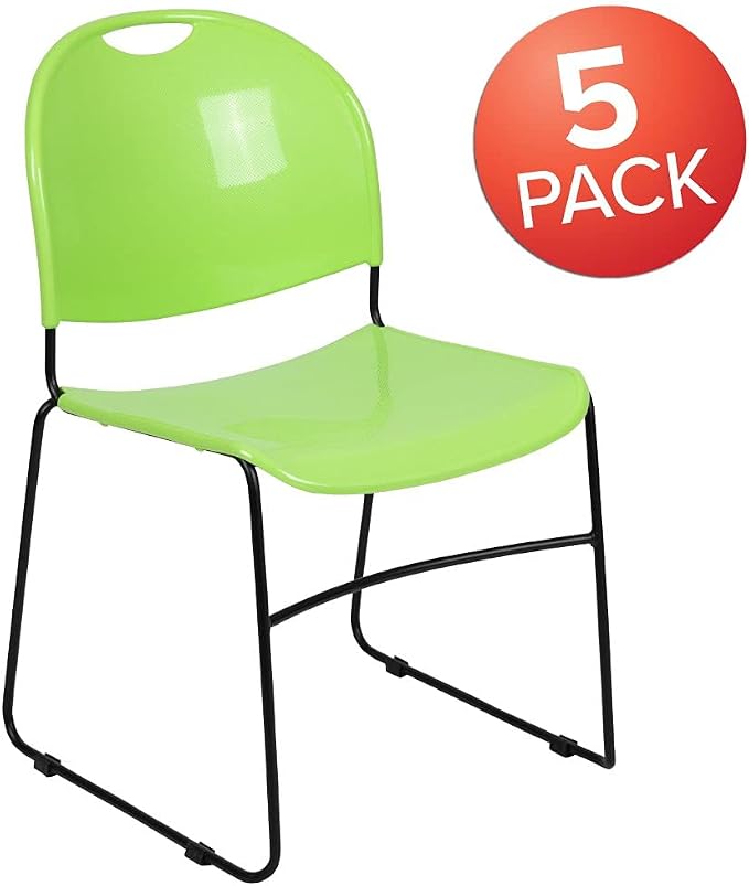 Flash Furniture HERCULES Series 5 Pack 880 lb. Capacity Green Ultra-Compact - Image 3