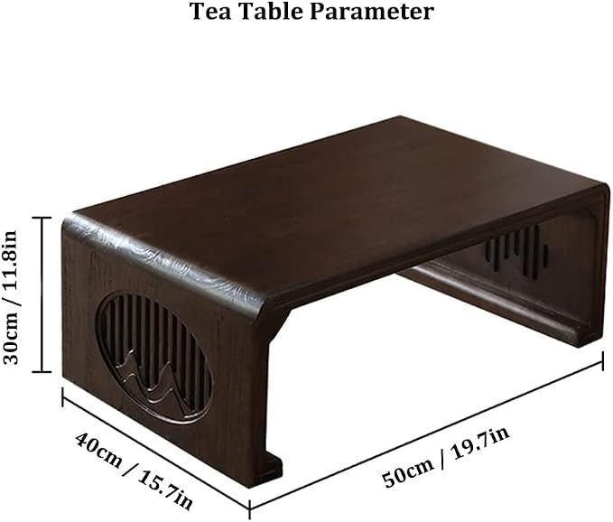 Vintage End Table, Japanese Style Tatami Coffee Tables Mortise and Tenon - Image 3