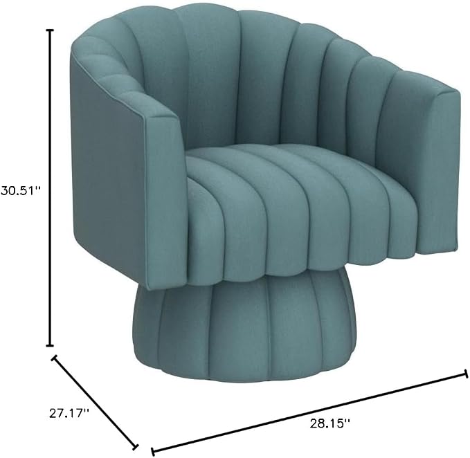 Dewhut Swivel Accent Chair, 360° Swivel Barrel Chair - Image 2