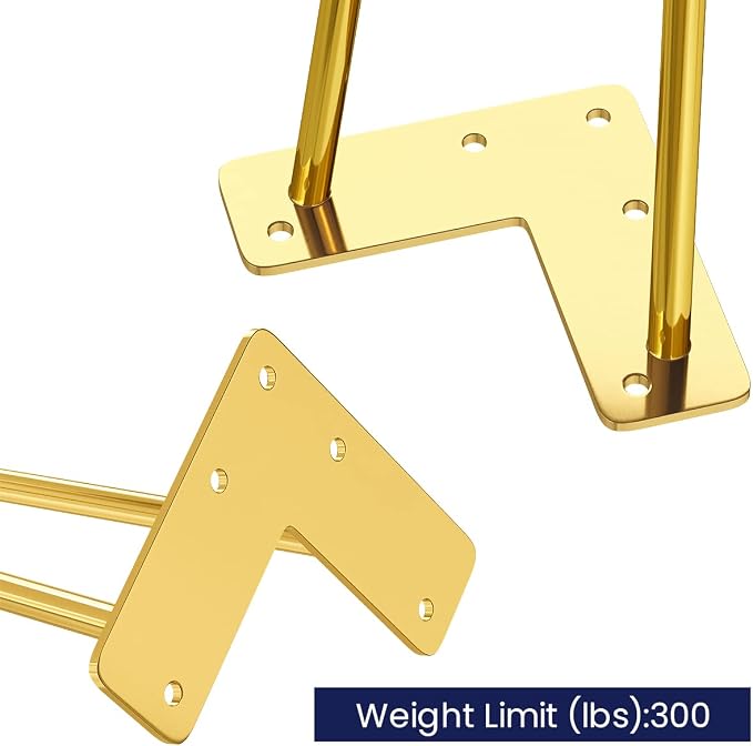 SMARTSTANDARD 12 Inch Hairpin Furniture Legs, 3/8'' Rods Metal Home DIY Projects - Image 7