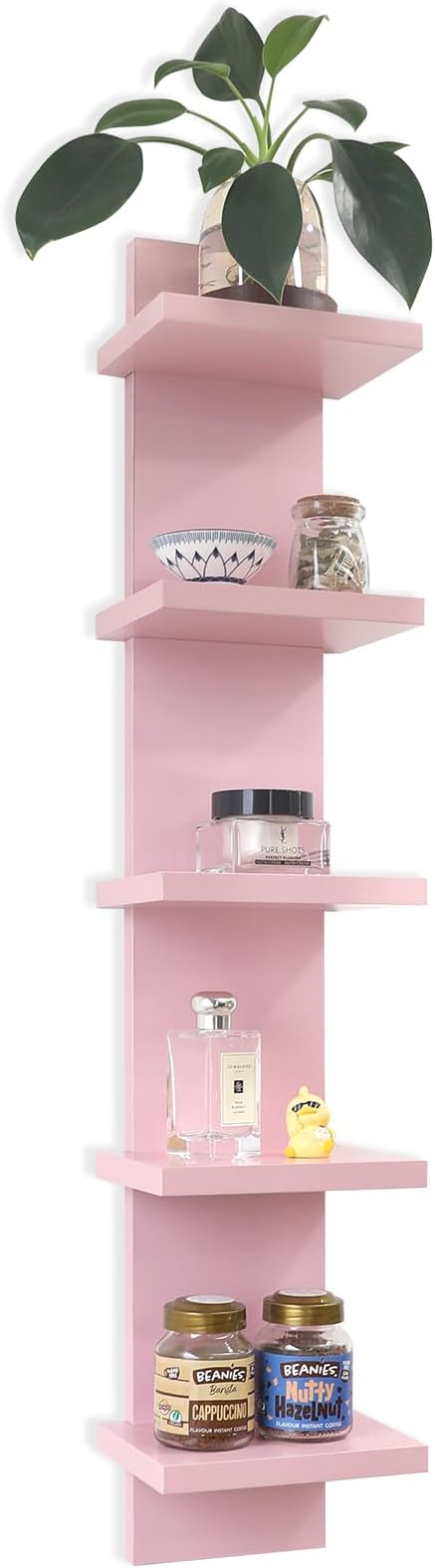 Homaterial 5 Tier Wall Shelf Unit, Decorative Wall Mount Vertical Shelving by Homaterial