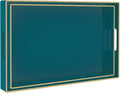 MAONAME Green Serving Tray Set of 2, Plastic Decorative Tray by MAONAME