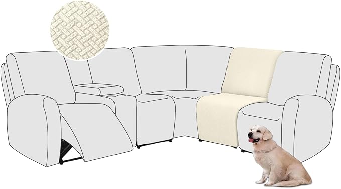 ALIECOM 100% Waterproof Recliner Sectional Couch Covers L Shape Stretch Corner by ALIECOM