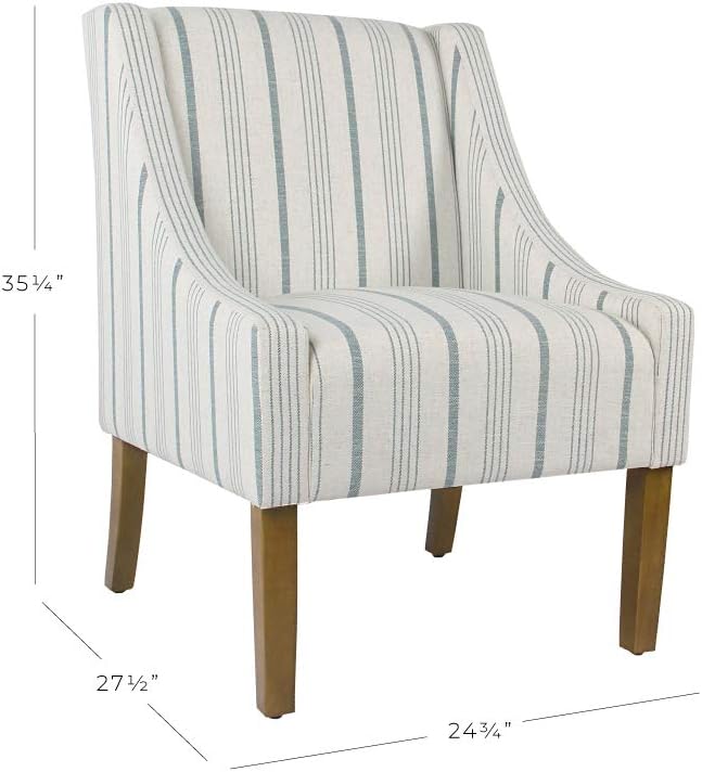 Homepop Home Decor Upholstered Classic Swoop Arm Accent Chair Accent Chairs - Image 3