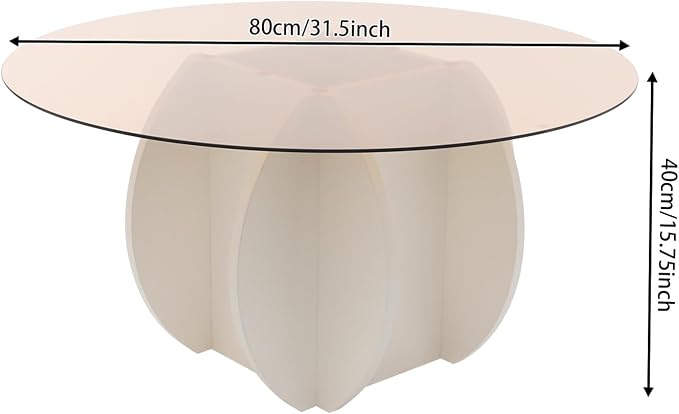 Round Glass Coffee Table for Living Room - Image 3
