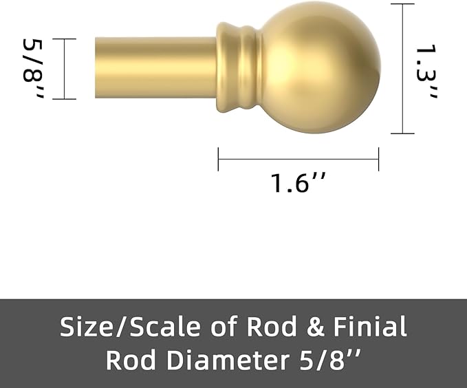 GXOACKJ 2 Pack Gold Curtain Rods - Image 5