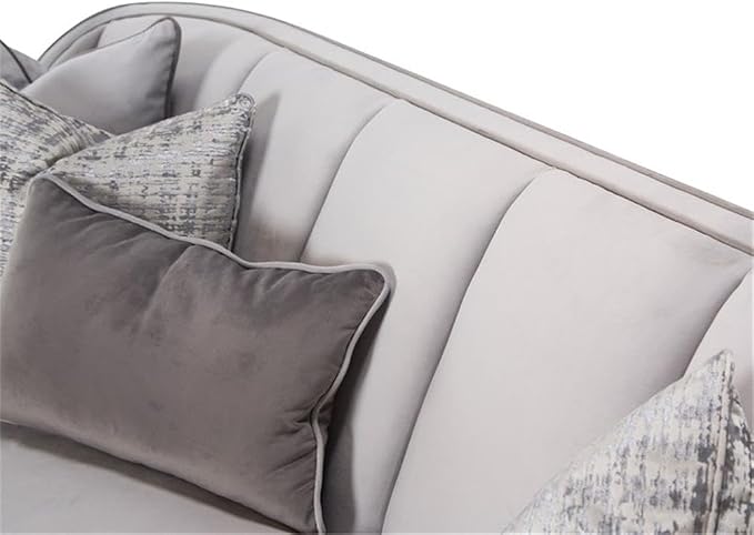 MICHAEL AMINI Roxbury Park 94" W Velvet Sofa in Steel Gray/Slate - Image 7