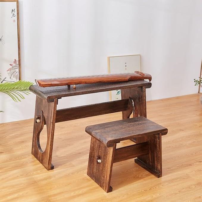 Asian Style Wooden Coffee Table, Vintage Guqin Table, Old Wood Side Table - Image 4