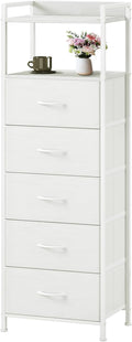 Somdot Tall Dresser for Bedroom, 5 Drawers Nightstand Vertical Storage Tower by Somdot