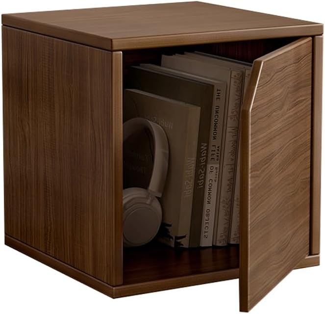 Versatile wooden storage cabinet, space-saving modular organizer by Unknown
