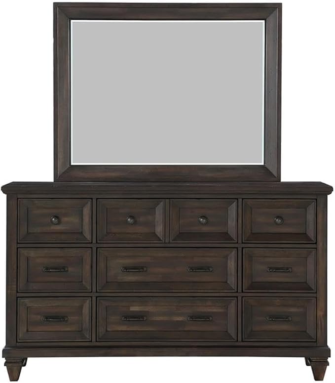 New Classic Furniture Sevilla 6-Piece Wood King Bedroom Set in Walnut - Image 9