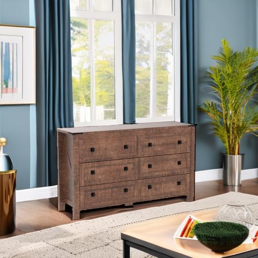 T4TREAM Farmhouse 6 Drawers Dresser - Image 5