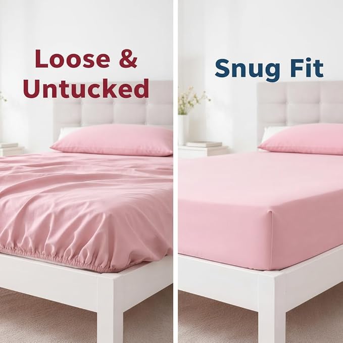 Stretchy Queen Fitted Sheet for 4 Inch Low Profile Mattress - Image 3
