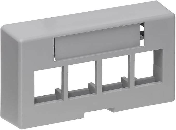 Leviton 4-Port QuickPort Extended Depth Modular Furniture Faceplate by Leviton