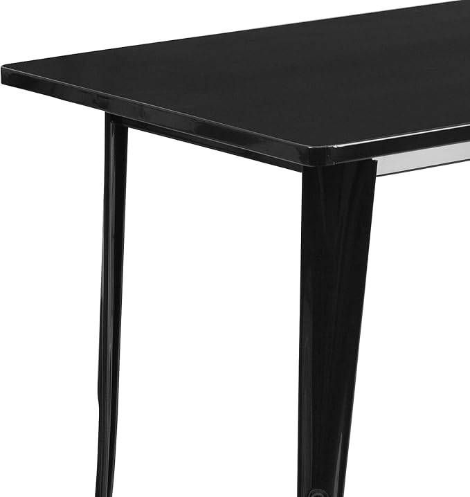 Flash Furniture Charis Commercial Grade 31.5" x 63" Rectangular Black Metal - Image 5