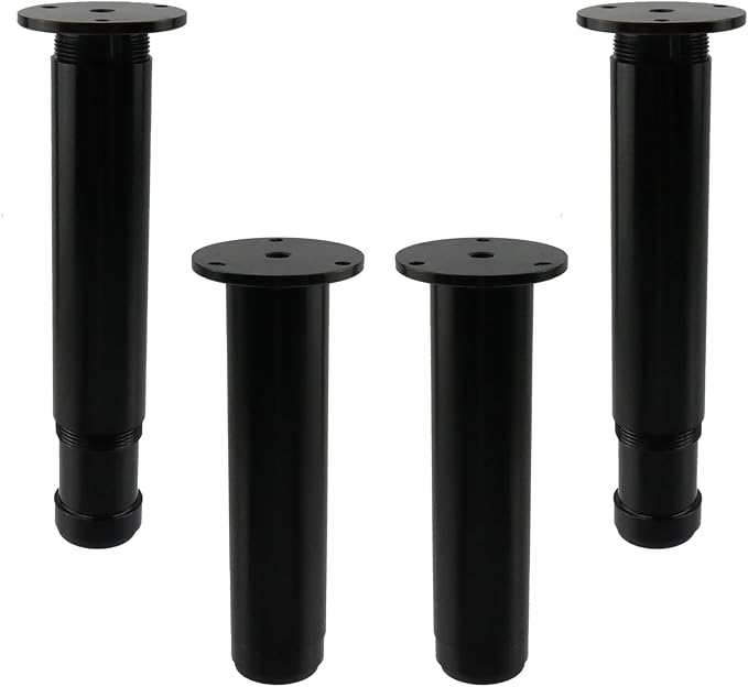 4 PCS Metal Adjustable Furniture Sofa Legs, Heavy Duty Bed Frame Center Slat by UTALIND