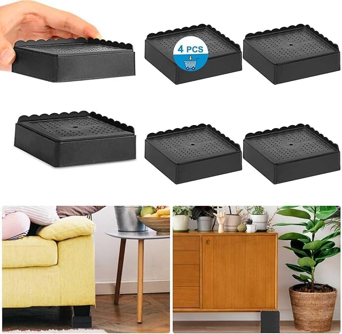 Bed Risers 1 inch, 2 inch, 3 inch, 4 inch Heavy Duty, Adjustable Furniture Riser - Image 8