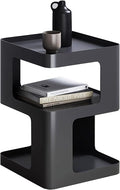 Modern Metal Side Table with Storage, Small End Table by BUZUEYModernmetalfurniture