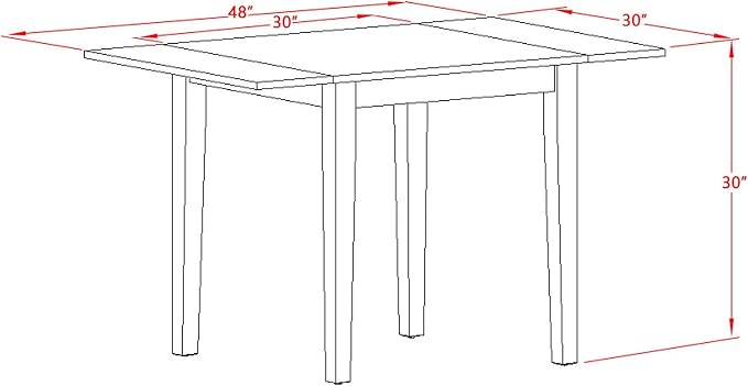 East West Furniture NDNO3-LWH-W 3 Piece Dining Room Table Set Contains a - Image 8
