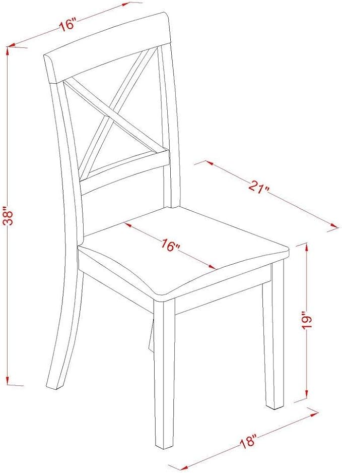East West Furniture BOC-CAP-W Boston Dining Room Chairs - Image 2