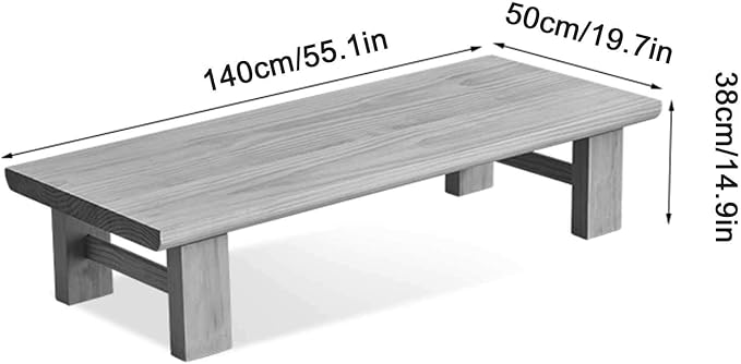 Japanese Zen Solid Wood Coffee Table - Image 2