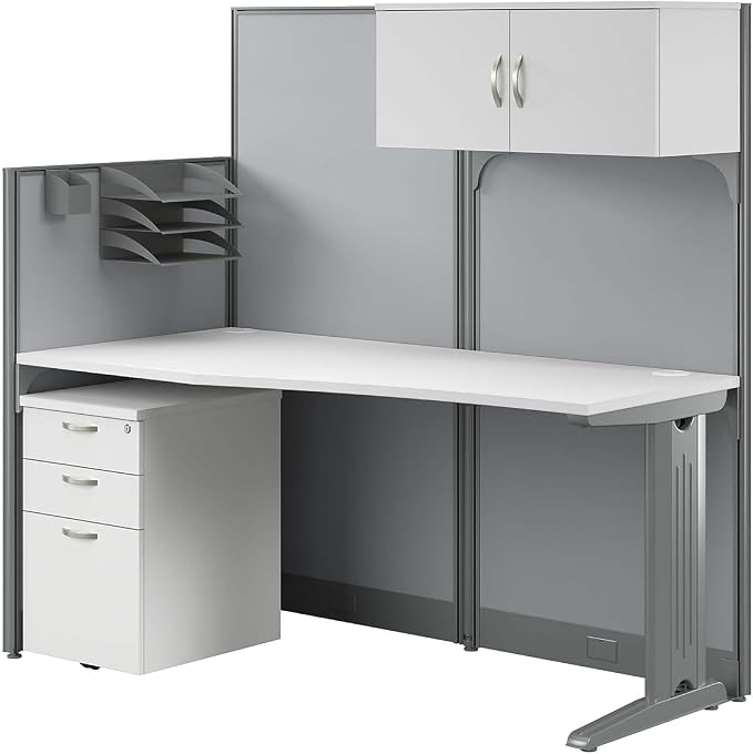 Bush Business Furniture Office in an Hour 65W Straight Cubicle Desk by BushBusinessFurniture
