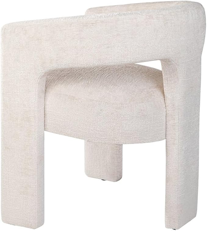 Jofran Gwen Jacquard Upholstered Accent Chair, Modern Luxury Plush Sculptural - Image 4