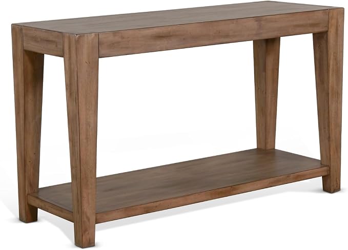 Sunny Designs Doe Valley 50" Mid-Century Mahogany Wood Sofa Table in Taupe Brown by Sunny+Designs