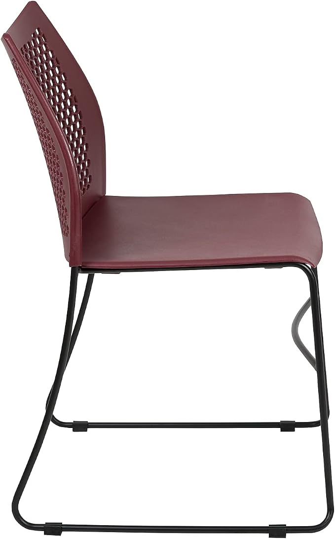 Flash Furniture HERCULES Series 661 lb. Capacity Burgundy Stack Chair - Image 7