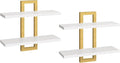 HOOBRO Floating Shelves, 15 Inch Wall Shelf Set of 2, Wall Mounted Storage by HOOBRO