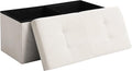 Storage Ottoman Bench Foldable Seat Footrest Shoe Bench End of Bed Storage by CUYOCA-MakeYouFeelComfort