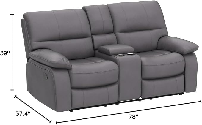 Betsy Furniture Microfiber Reclining Sofa Couch Set Living Room Set 8007 - Image 2