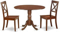 East West Furniture DLBO3-MAH-W 3 Piece Modern Dining Table Set Contains a by EastWestFurniture