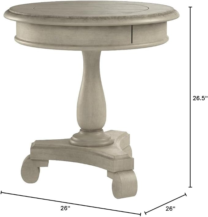 Roundhill Furniture Rene Contemporary Wood Pedestal Side Table - Image 2