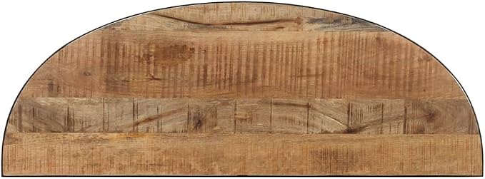 Half Circle Side Table 43.3x15.7x30.3 Inches Solid Mango Wood - Image 6