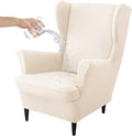 HAOYONG Wing Chair Slipcovers Waterproof Spandex Wingback Chair Covers 2 Pieces by HAOYONG